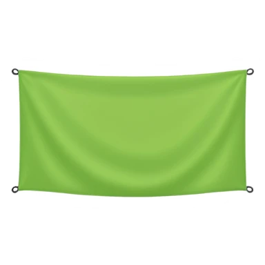 Flat light green horizontal banner sticker