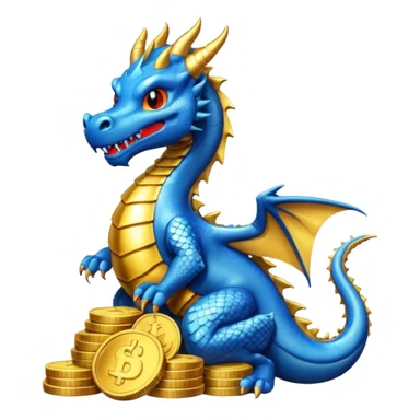 strack coins blue dragon sticker