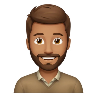 27 year old man, brown hair, beard sticker