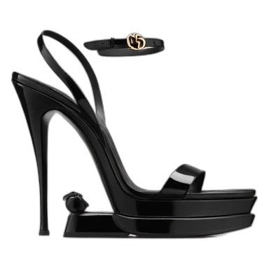 Ysl heel sandal TRIBUTE PLATFORM SANDAL black PATENT LEATHER sticker