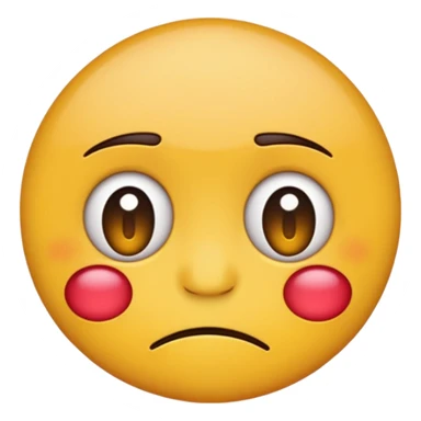 cartoon sticker of a sad emoji with a frown, colorful and cheerful, no text, suitable for WhatsApp and Instagram sticker