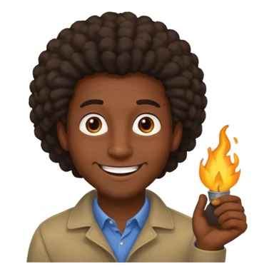 coily hair mens image sticker