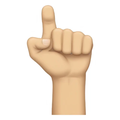 a fist facing up with index finger extended sticker