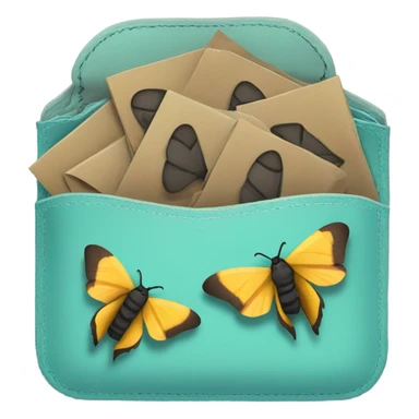 Empty wallet with moths coming out sticker