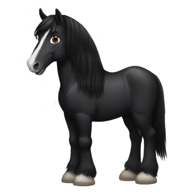 Black Clydesdale  sticker
