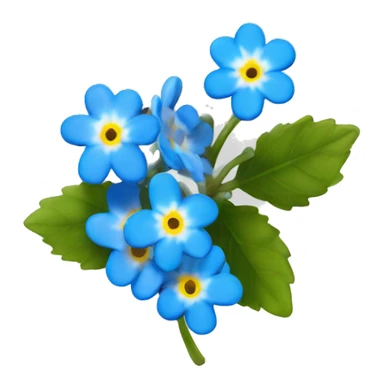 blue forget-me-nots sticker