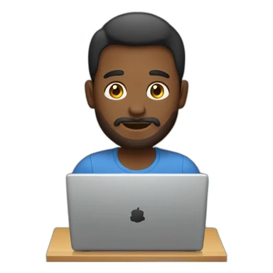 a man buying laptop sticker