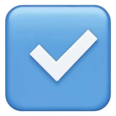 Can u make an emoji that is a blue square with a white tick in the middle of it sticker