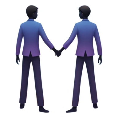 Center composition: Two silhouetted figures standing back-to-back or side-by-side in a circle of calm (soft blues, lavenders, white light)
Around them: Swirling storm energy—abstract shapes, wind lines, chaotic movement in reds, oranges, and dark grays sticker