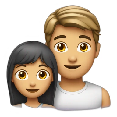 Garçon sur une  fille sticker