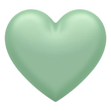 A pastel green heart sticker