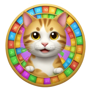 cat wheel of fortune sticker