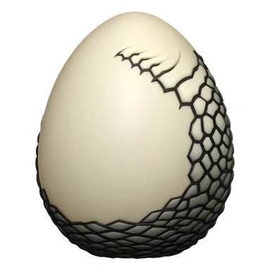 xenomorph alien egg with pale black intricate scale patterns sticker