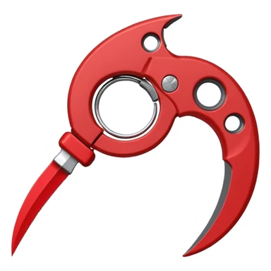 Single blade karambit , the blade needs to be a marble red  sticker