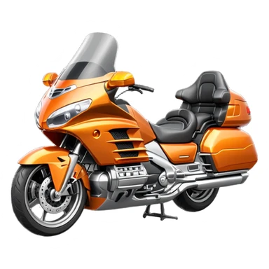 Orange goldwing Motorcycle sticker