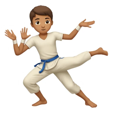 Faça um menino jogando capoeira  sticker