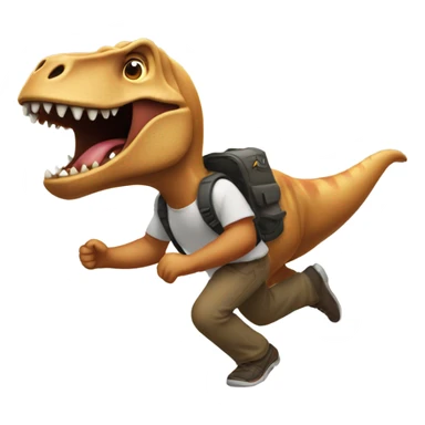 Kevin heart running from a trex sticker