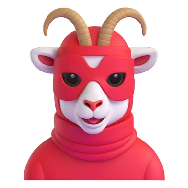 goat with a red ski mask sticker