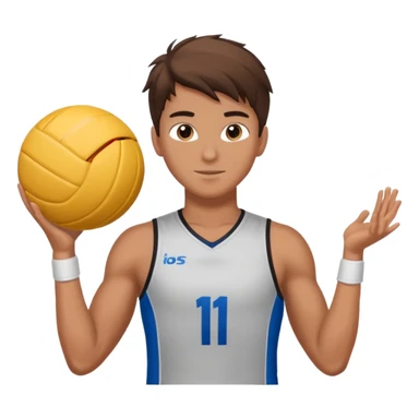 volleyball player boy brunet sticker