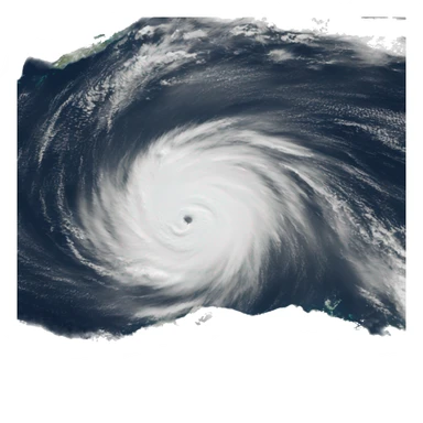 Massive hurricane from satellite sticker