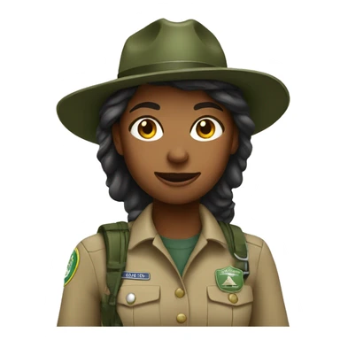 female park ranger sticker