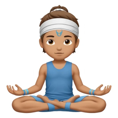 warrior boy yoga pose sticker