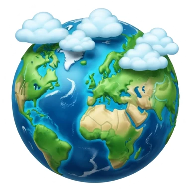3d planet earth sticker