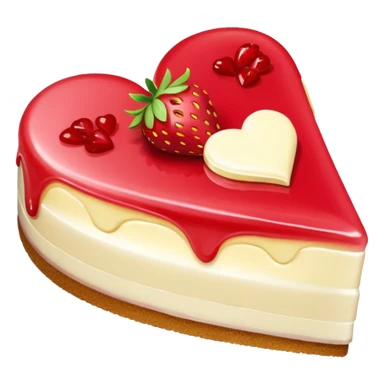 heart shaped strawberry cheesecake sticker