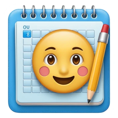 crie um emoji de uma agenda digital, tipo google calendar sticker