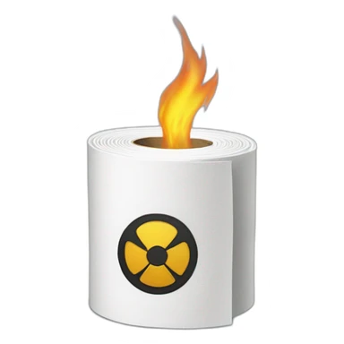 Nuclear toilet paper sticker
