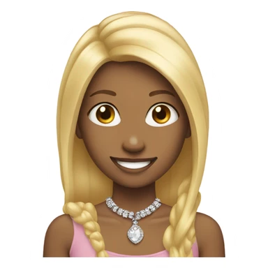 smiling girl with jewelry blonde hair sticker