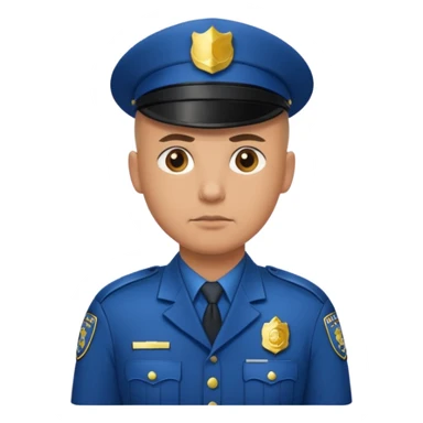 bald police sticker