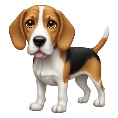 Dog Beagle full-height sticker