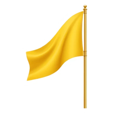Design a premium TDP flag emoji with rich yellow background and elegant black bicycle symbol. Flat vector style, slightly glossy but minimal, high contrast, no text, no shadows. Square 1:1, transparent background, luxury emoji look for Instagram highlights.without cycle only plain flag sticker
