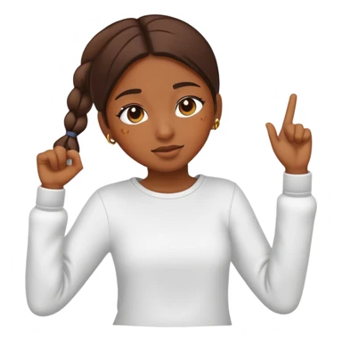 a girl dabbing sticker