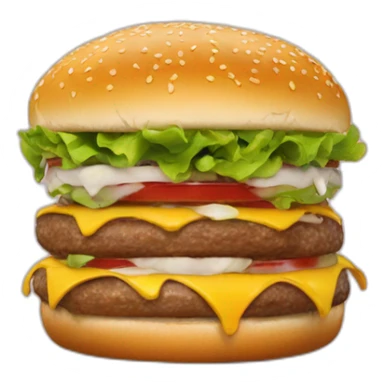 A burger with Elon Musk face sticker