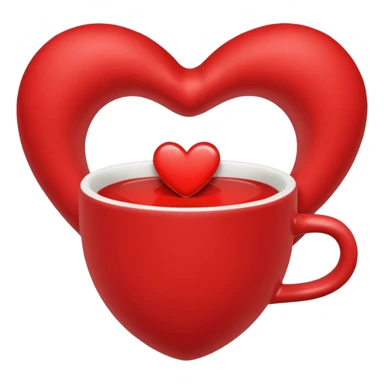 heart-shaped cupheart-shaped pillow sticker