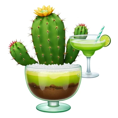 Cactus with a margarita  sticker
