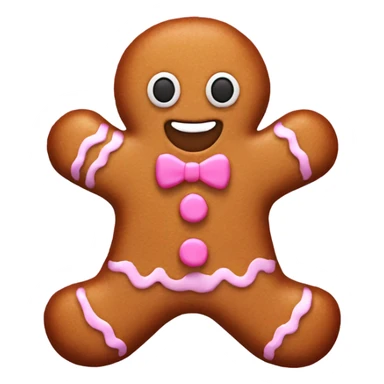 Pink gingerbread sticker