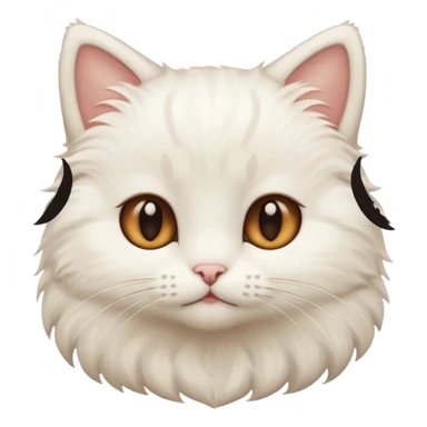 baby white cat with brown eyes sticker