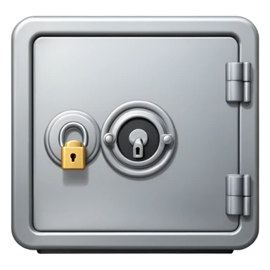 metal safe with lock sticker