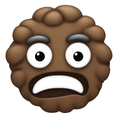 Poop emoji looking mad  sticker