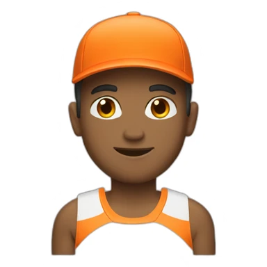 sportsman in orange sticker