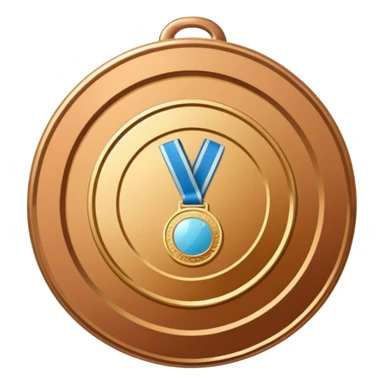 gold medal with bandage and a magnified engraved on it sticker