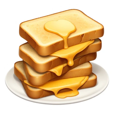 Dutch kaas tosti with gouda cheese and golden brown bread sticker