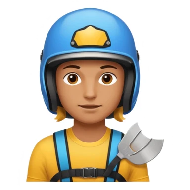 extreme sports lover face sticker