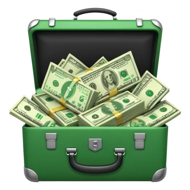 open wifi money filled briefcase sticker