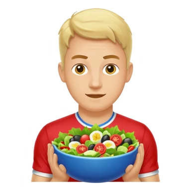 mach mir einen glücklichen mänlcihen sportler der sich gerade gesund ernährt sticker