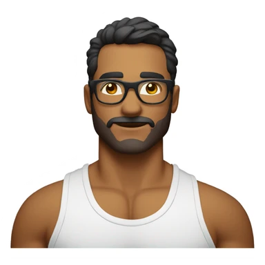 Chico musculoso con gafas  sticker