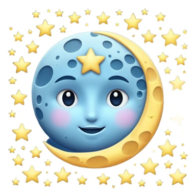 
esta noche solo las lula y estrellas sin fondo sticker